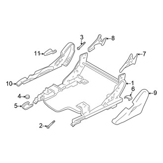 Chrysler OE - Seats & Tracks - Tracks & Components (Passenger Side), (Coupe)