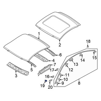 Chrysler OE - Roof Drip Molding Clip