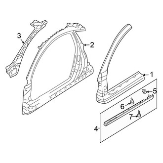Chrysler OE - Pillars, Rocker & Floor - Exterior Trim (Coupe)