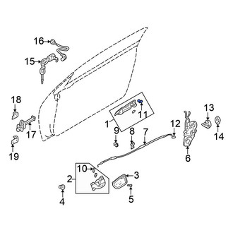 Chrysler OE - Left Door Latch Cable Clip