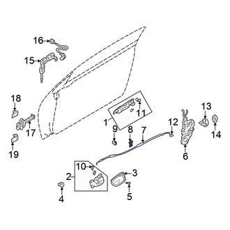 Chrysler OE - Left Door Latch Cable Clip