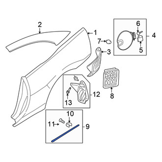 Chrysler OE - Rear Right Body Trim Molding