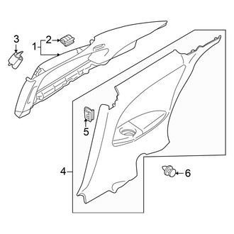 Chrysler OE - Quarter Panel - Interior Trim (Coupe)