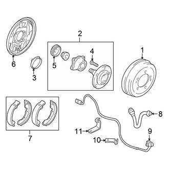 Chrysler OE - Rear Suspension - Brake Components (Drum Brakes), (Coupe Rear Drum Brakes)
