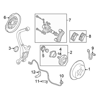 Chrysler OE - Rear Suspension - Brake Components (Disc Brakes), (Coupe Rear Disc Brakes)