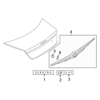 Chrysler OE - Trunk Lid - Exterior Trim (Coupe)