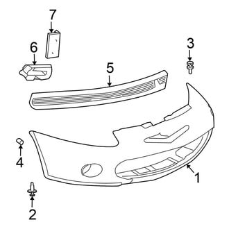 Chrysler OE - Front Bumper - Bumper & Components (Convertible 2.4L / 2.7L)