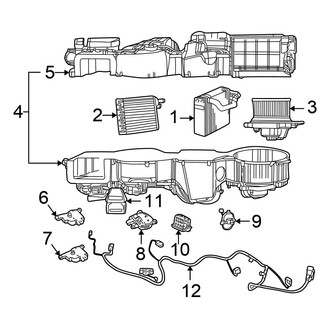 Chrysler OE - Air Conditioner & Heater - Evaporator & Heater Components