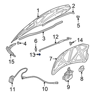 Chrysler OE - Hood Prop Rod Grommet