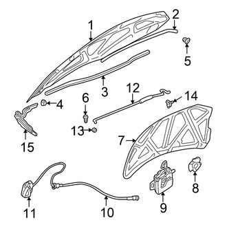 Chrysler OE - Hood & Components (Convertible 2.4L / 2.7L)