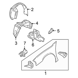 Chrysler OE - Fender & Components (Convertible)