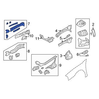 Chrysler OE - Front Right Frame Side Member Assembly