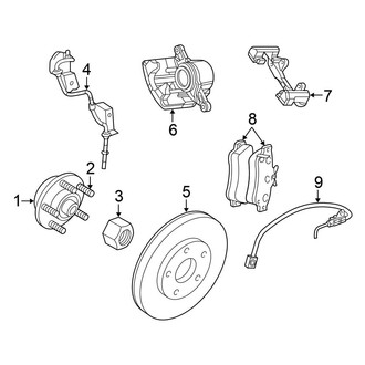 Chrysler OE - Front Suspension - Brake Components (Convertible 2.4L / 2.7L)
