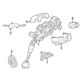 Chrysler OE - Steering Column - Shroud, Switches & Levers
