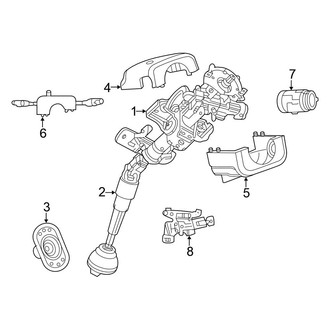Chrysler OE - Steering Column - Shroud, Switches & Levers (Convertible)