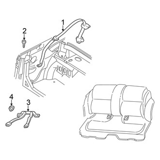 Chrysler OE - Restraint Systems - Rear Seat Belts (Convertible)