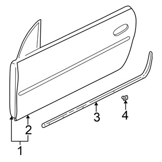 Chrysler OE - Door & Components (Convertible J / R / T / X Engine VIN Character)