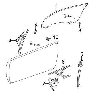 Chrysler OE - Door - Glass & Hardware (LX Convertible G Engine VIN Character)