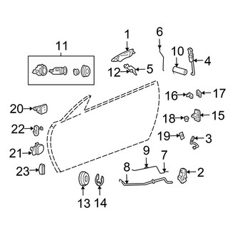 Chrysler OE - Door - Lock & Hardware (Convertible G / U Engine VIN Character)