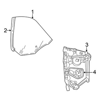 Chrysler OE - Quarter Panel - Glass (LX Convertible G Engine VIN Character)