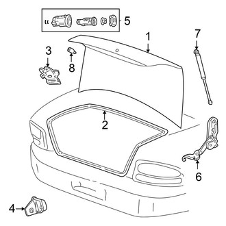 Chrysler OE - Trunk Lid - Lid & Components (Convertible)