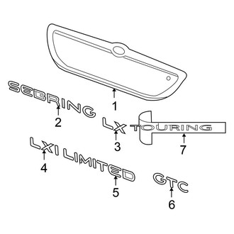 Chrysler OE - Trunk Lid - Exterior Trim (Convertible Flex)