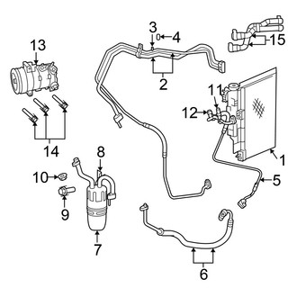 Chrysler OE - Air Conditioner & Heater - Condenser, Compressor & Lines (Convertible 2.4L)