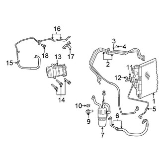 Chrysler OE - Air Conditioner & Heater - Condenser, Compressor & Lines (Convertible 3.5L)