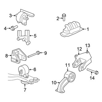 Chrysler OE - Engine / Transaxle - Engine & Transmission Mounting (Convertible 2.4L)