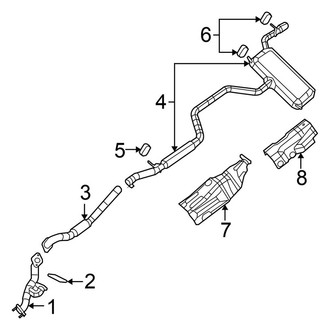 Chrysler OE - Exhaust System - Exhaust Components (Convertible 2.7L)