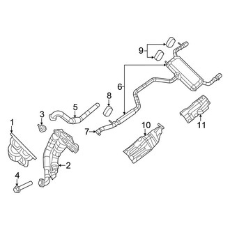 Chrysler OE - Exhaust System - Exhaust Components (Convertible 3.5L)