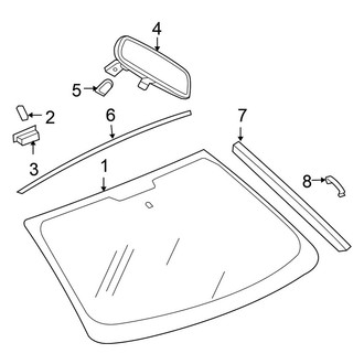 Chrysler OE - Windshield - Glass (Convertible)