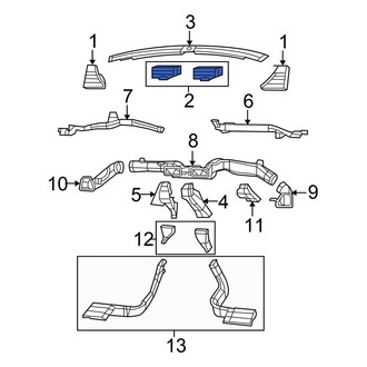 Chrysler OE - Center Left Dashboard Air Vent