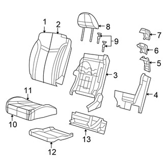 Chrysler OE - Seats & Tracks - Front Seat Components (Premium Cloth Seats (C7)), (Convertible)