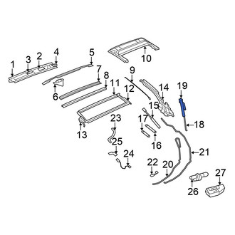 Chrysler OE - Right Convertible Top Hydraulic Cylinder Bracket