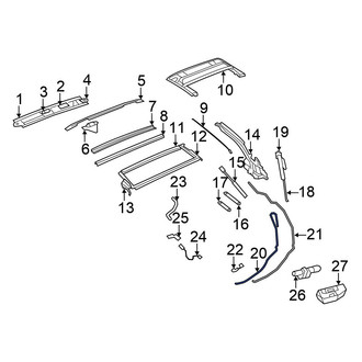 Chrysler OE - Right Lower Convertible Top Hydraulic Line