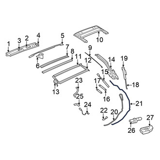 Chrysler OE - Right Upper Convertible Top Hydraulic Line