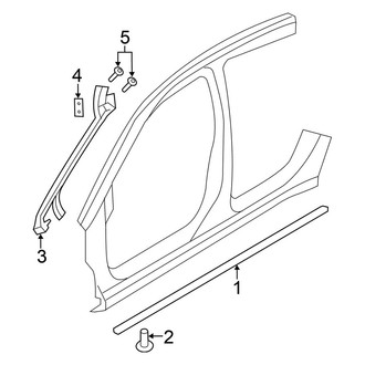 Chrysler OE - Pillars, Rocker & Floor - Exterior Trim (Convertible)