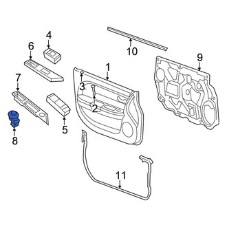Chrysler OE - Front Left Door Mirror Switch