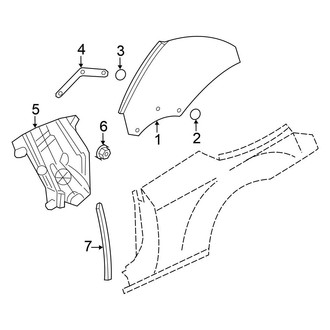 Chrysler OE - Quarter Panel - Glass (Convertible)