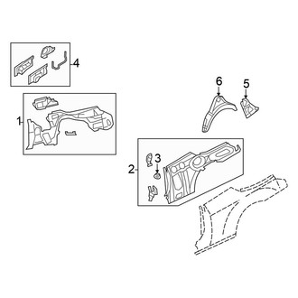 Chrysler OE - Quarter Panel - Inner Structure (Convertible)