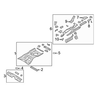 Chrysler OE - Rear Body & Floor - Floor & Rails (Convertible)