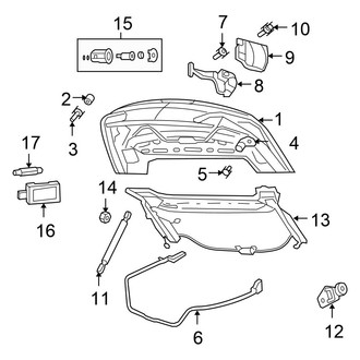 Chrysler OE - Trunk Lid - Lid & Components (Convertible)