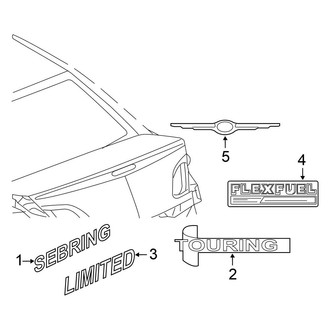 Chrysler OE - Trunk Lid - Exterior Trim (Convertible 2.7L)