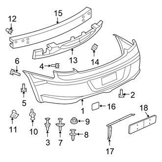 Chrysler OE - Rear Bumper - Bumper & Components (Convertible)