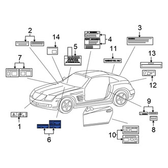 Chrysler OE - A/C System Information Label