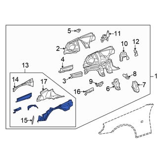 Chrysler OE - Front Right Fender Apron Assembly
