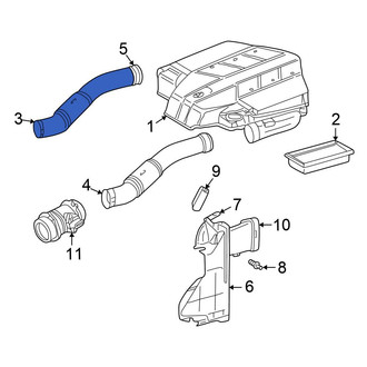 Chrysler OE - Right Engine Air Intake Hose