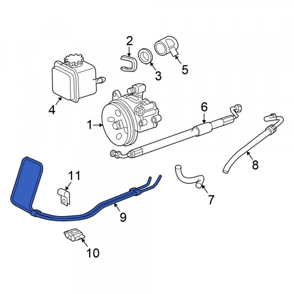 Chrysler OE 5098504AA Front Power Steering Cooler