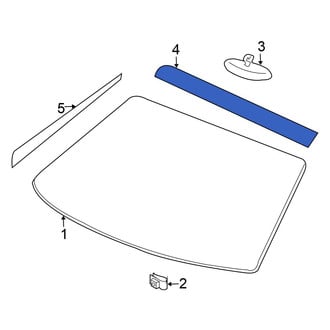 Chrysler OE - Front Upper Windshield Molding